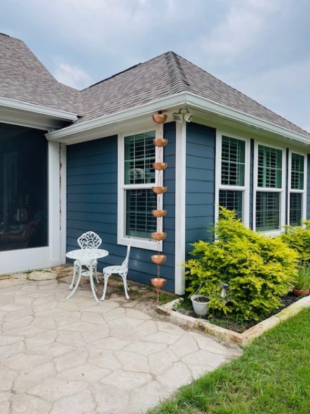 Tri-County Guttering Waco, Texas Copper Rain Chains