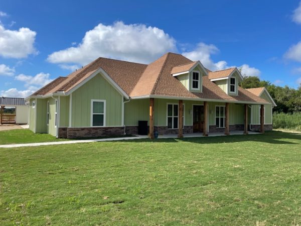 Gutters & Downspouts on New Construction Home - Tri County Guttering Waco, Texas