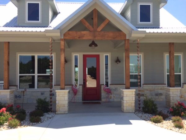 Tri-County Guttering Waco, Texas - Residentail Rain Gutter with Copper Rain Chain Installation 2