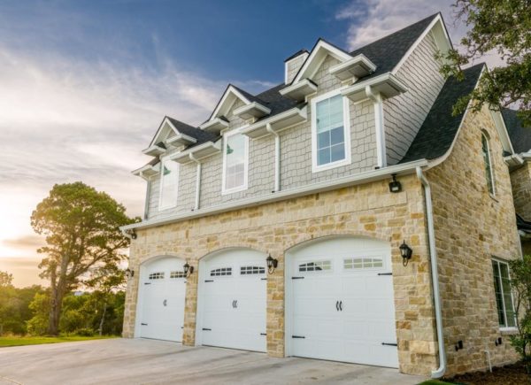 Tri-County Guttering Waco, Texas - White Two Story Residential Rain Gutters