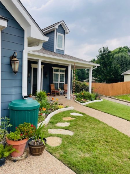 Tri-County Guttering Waco, Texas Rain Chain & Rain Barrel