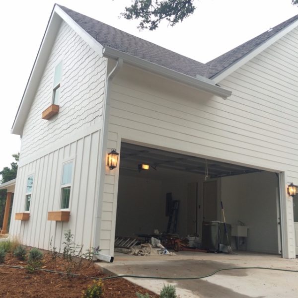 Tri-County Guttering Waco, Texas - Satin on True White Gutter 2 Installation Waco Farmhouse