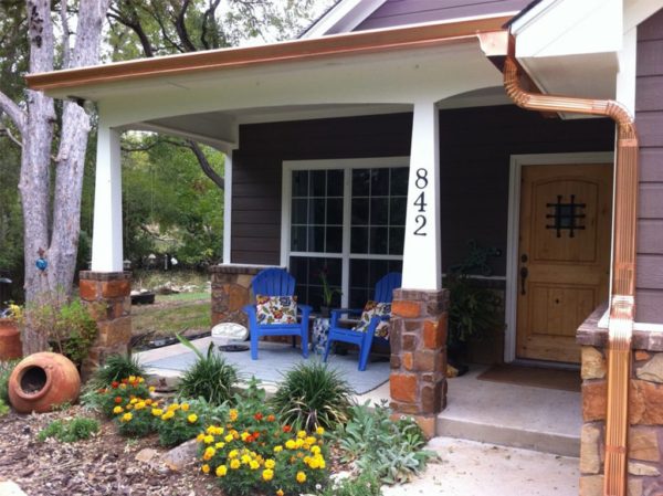 Tri-County Guttering Waco, Texas - Copper Rain Gutter Installation