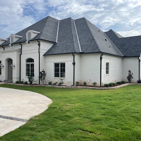 Black Gutters & Round Downspout Tri-County Gutters Waco
