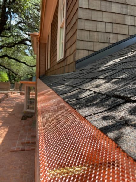 Tri-County Guttering Waco, Texas Copper Gutters with Mesh Covering